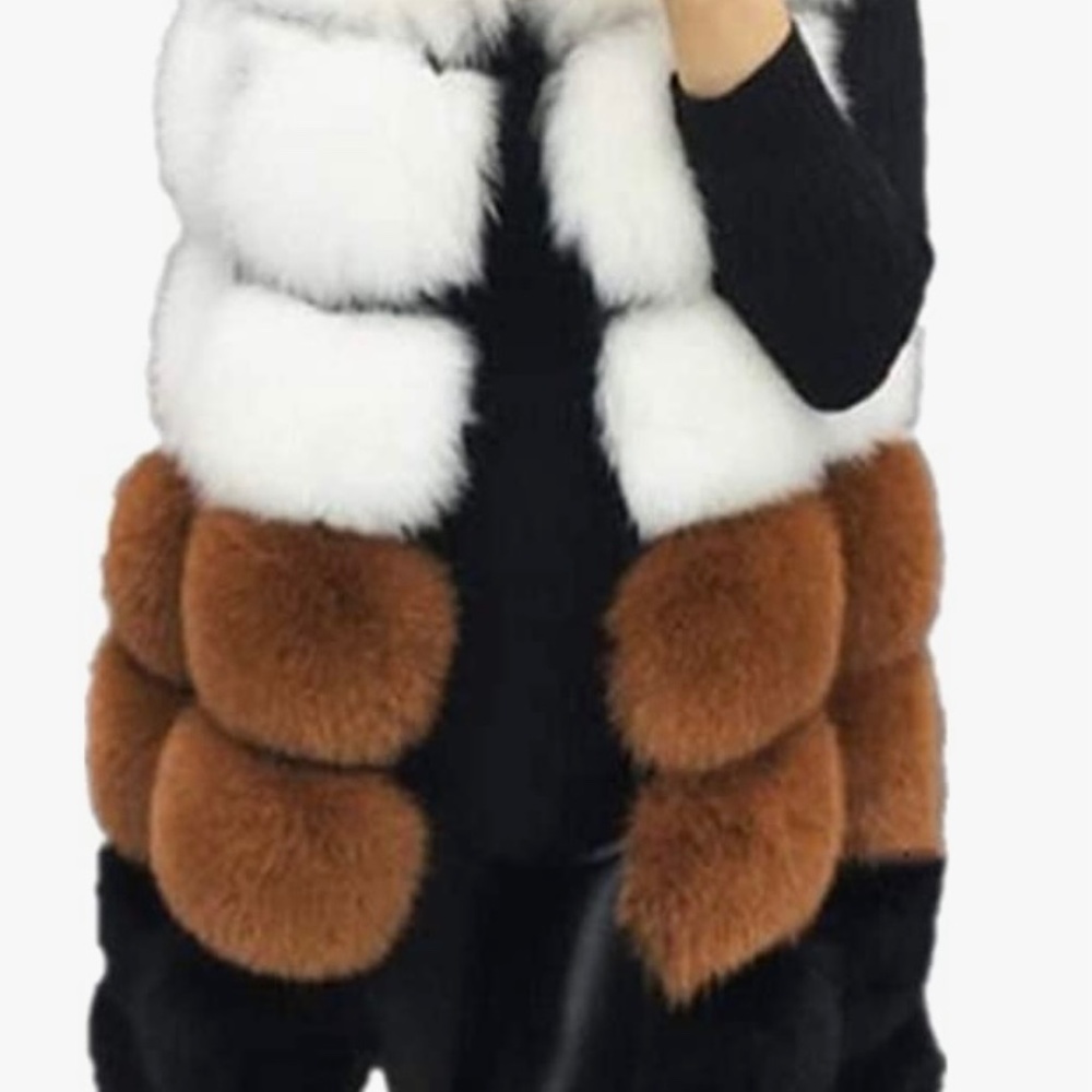 Women's Faux Fur Vest Warm Sleeveless